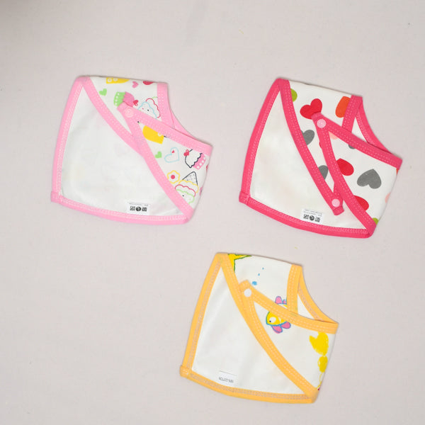 Just of Love 3-Pieces Multi Color Different Designs Bib Set