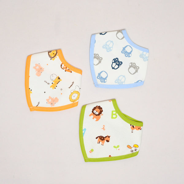 Just of Love 3-Pieces Multi Color Different Designs Bib Set