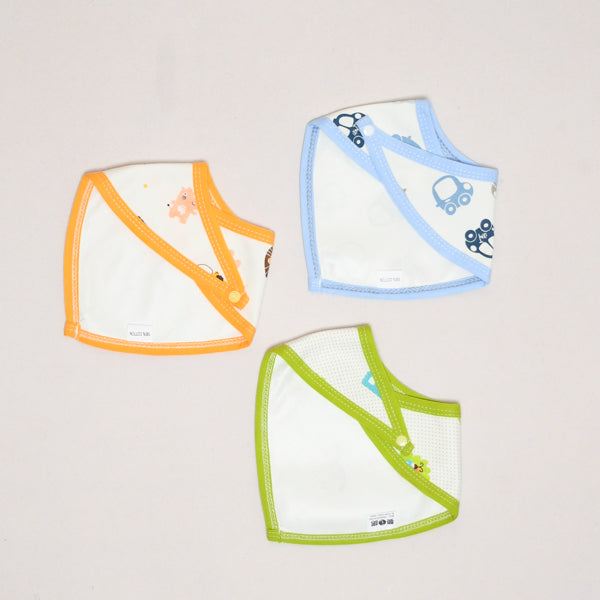 Just of Love 3-Pieces Multi Color Different Designs Bib Set