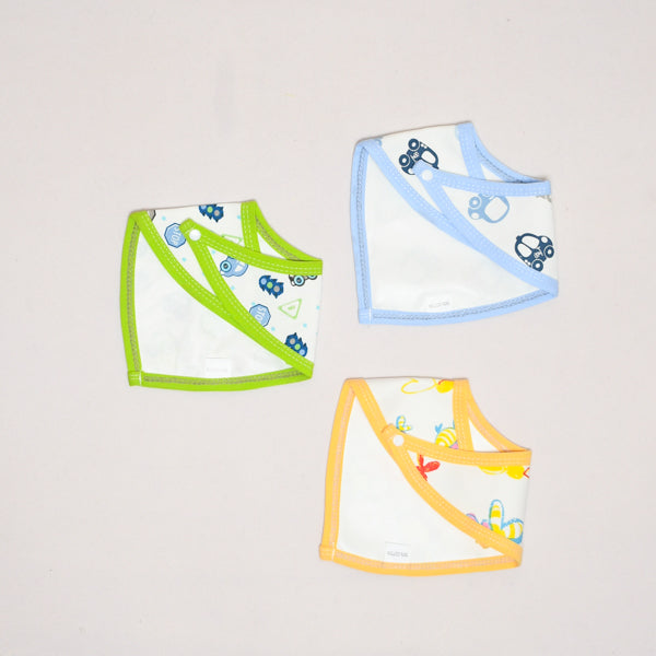 Just of Love 3-Pieces Multi Color Different Designs Bib Set