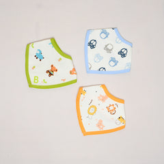 Just of Love 3-Pieces Multi Color Different Designs Bib Set