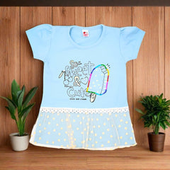 Sequin Decor Ice Cream Girls T- Shirt