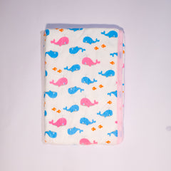 Little Home Tiny Fish Mom Love Baby Hooded Towel