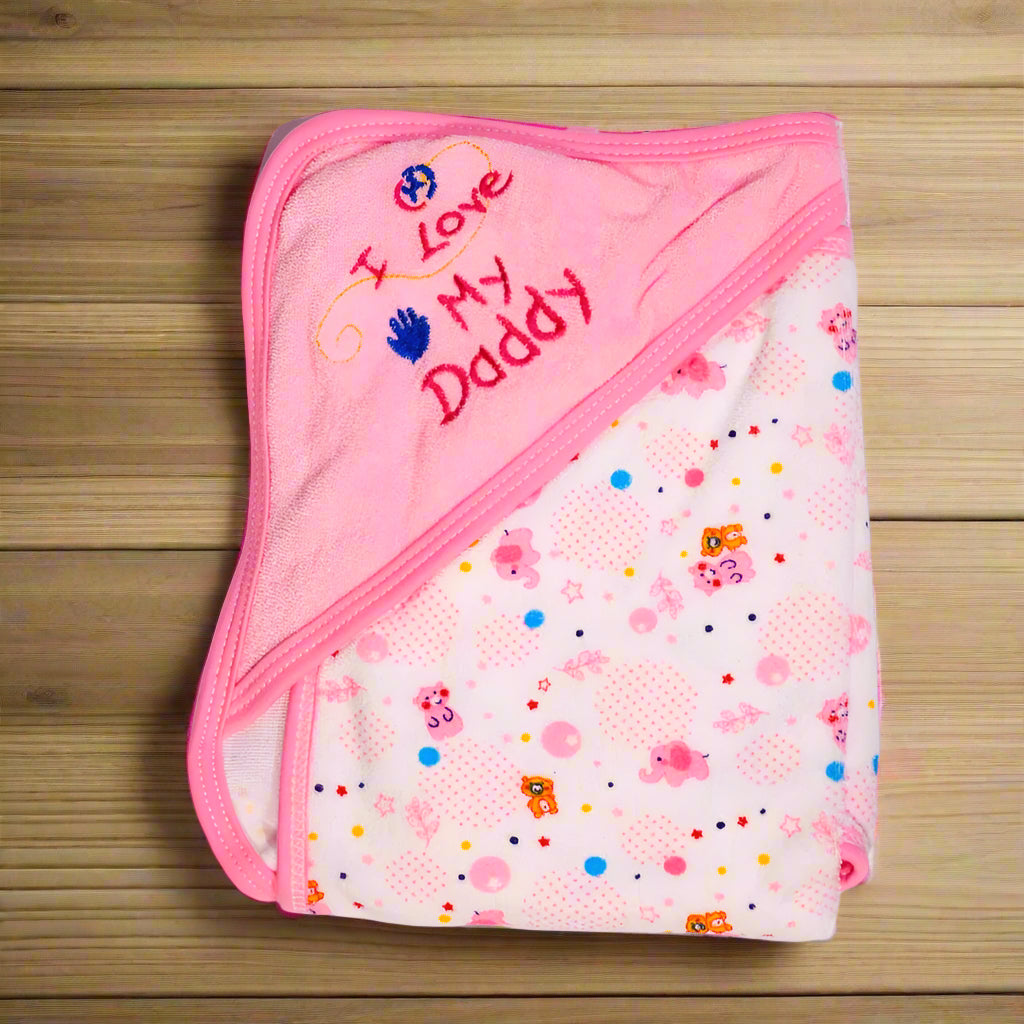 I Love My Daddy Baby Hooded Towel
