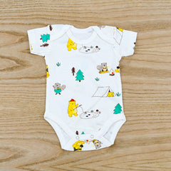 Baby Girl Baby Boy Printed Short Sleeves 100% Cotton Body Suit