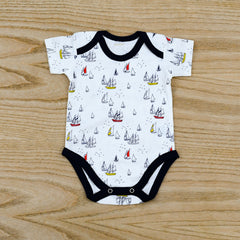 Baby Girl Baby Boy Printed Short Sleeves 100% Cotton Body Suit