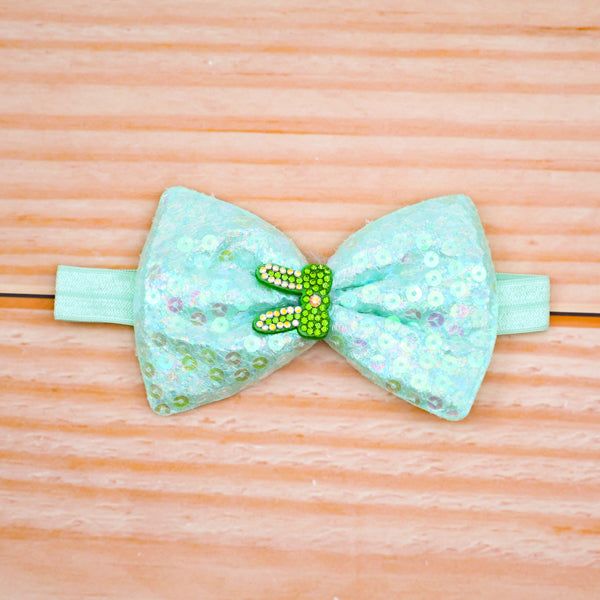 Girl Sequin Bow Tie Headband