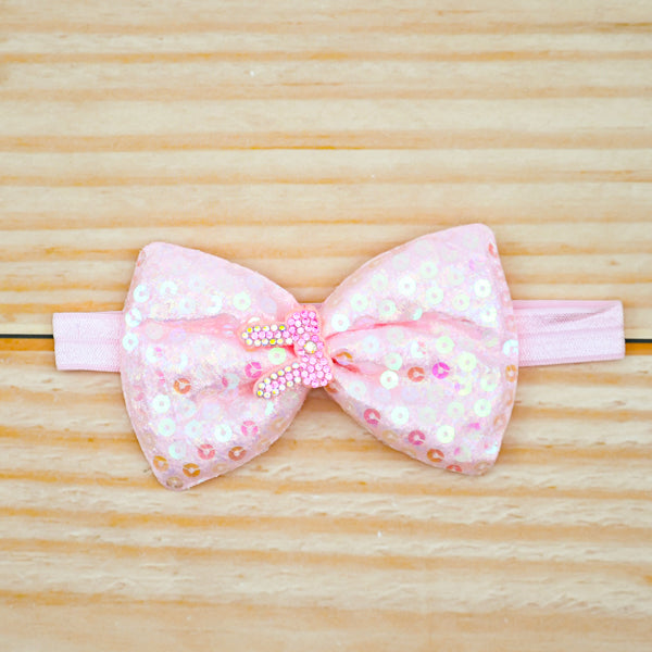 Girl Sequin Bow Tie Headband