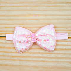 Girl Sequin Bow Tie Headband