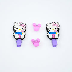 Hello Kitty Pair of Four (2 Pins with 2 Hair Catch)