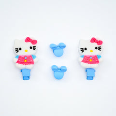 Hello Kitty Pair of Four (2 Pins with 2 Hair Catch)