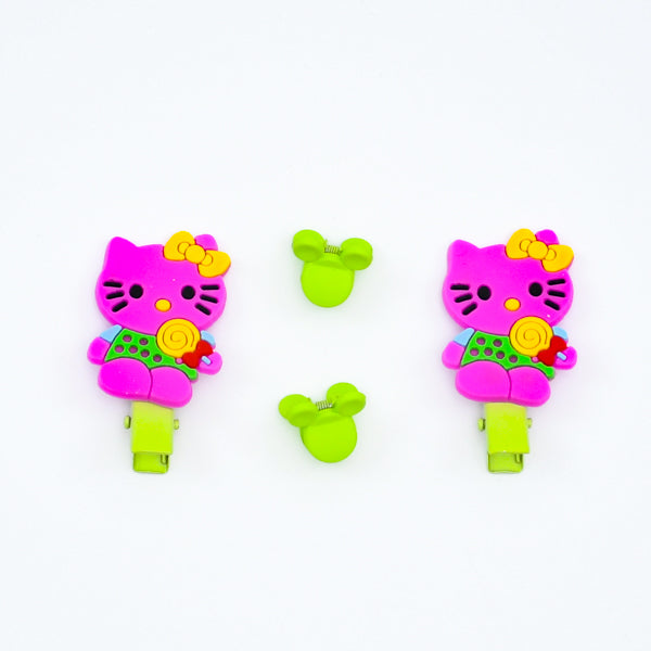 Hello Kitty Pair of Four (2 Pins with 2 Hair Catch)