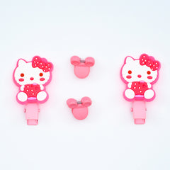 Hello Kitty Pair of Four (2 Pins with 2 Hair Catch)