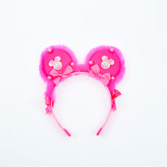 Stylish Minnie Style Crystal & Pearl Embellished Girls Hairband