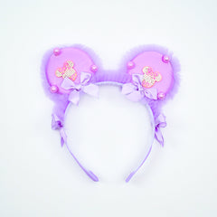 Stylish Minnie Style Crystal & Pearl Embellished Girls Hairband