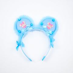 Stylish Minnie Style Crystal & Pearl Embellished Girls Hairband