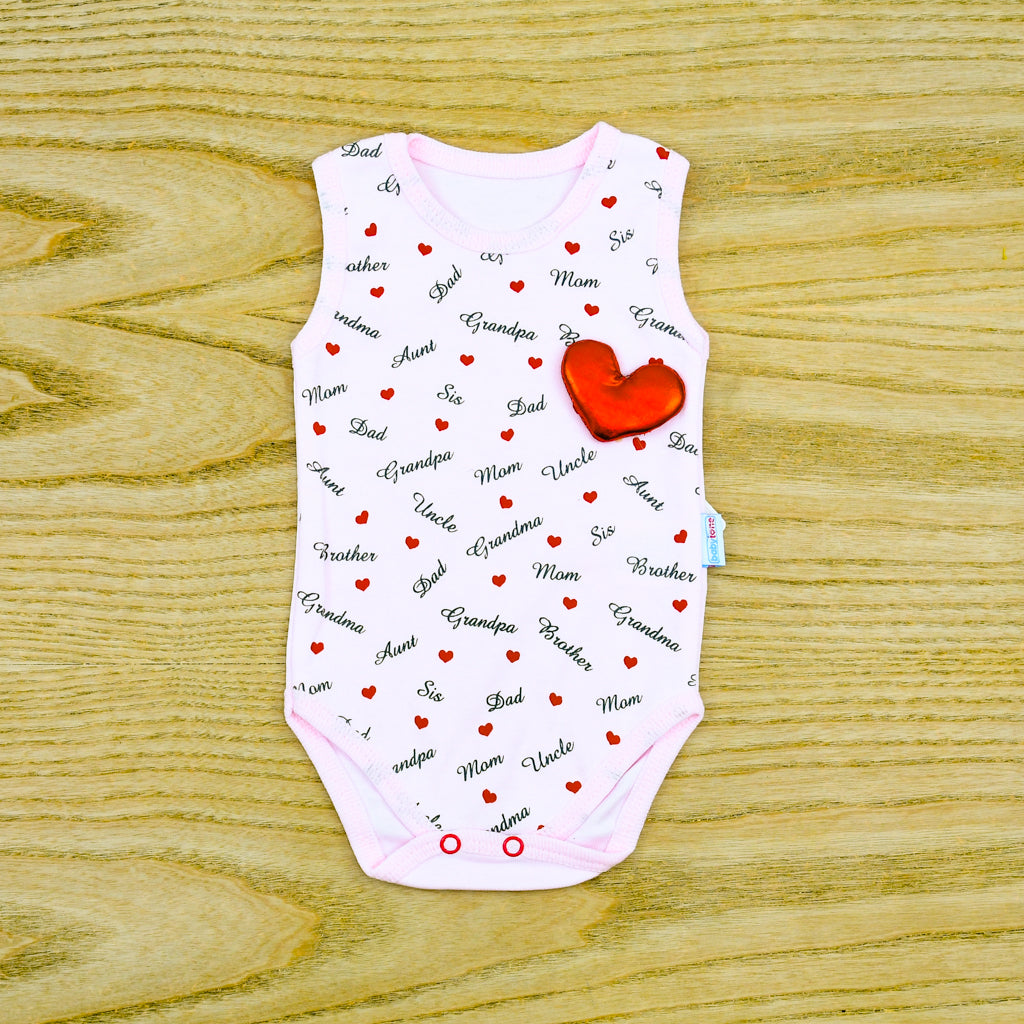 Baby Girl Baby Boy Family Love Short Sleeves Cotton Body Suit