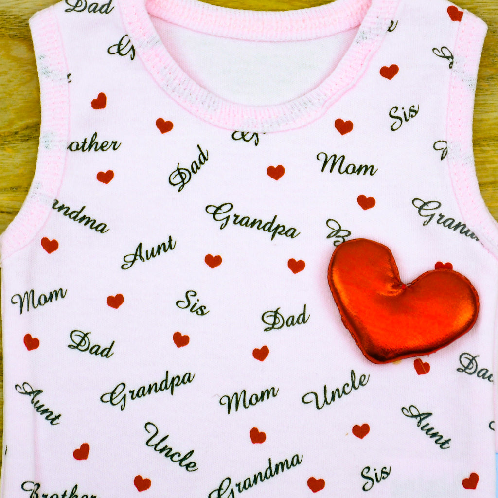 Baby Girl Baby Boy Family Love Short Sleeves Cotton Body Suit