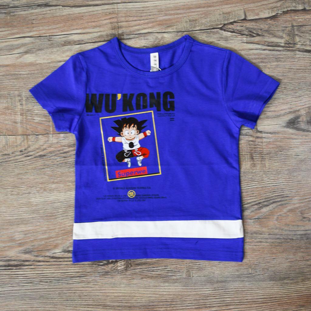 Boys Superior Quality WU KONG T-Shirt in White Color