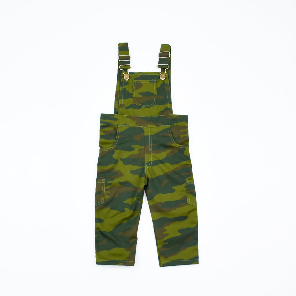 Camouflage Side Pocket Girls and Boys Dungaree Pants