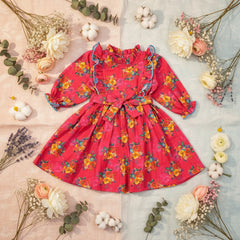 Floral dress with long sleeves