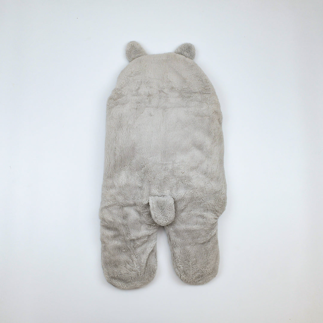 Newborn Baby Receiving Blanket Wearable Cute Bear Swaddle Blanket Flannel Quilted Sleeping Bag