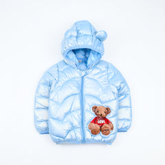 Toddler Jacket Kids Baby Boys Girls Winter Windproof Solid Bear Ears Hooded Outwear Coat Outwear