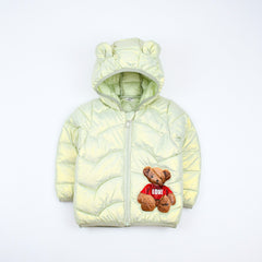 Toddler Jacket Kids Baby Boys Girls Winter Windproof Solid Bear Ears Hooded Outwear Coat Outwear