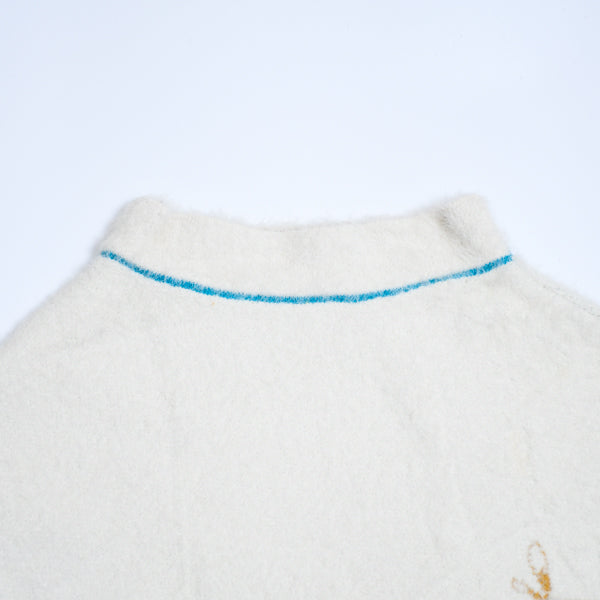 Superior Quality Lamb Wool Round Neck Girls Cape Shawl with Pearls