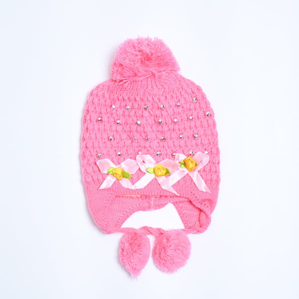 Beads Style Pom Pom Kids Beanie