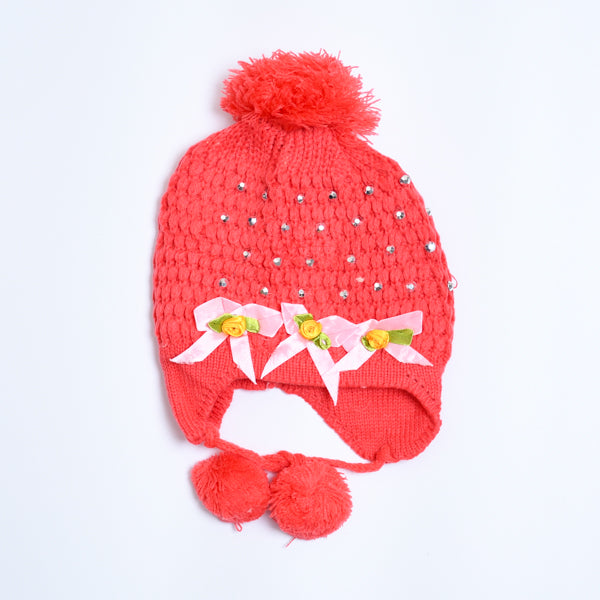 Beads Style Pom Pom Kids Beanie