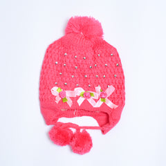 Beads Style Pom Pom Kids Beanie