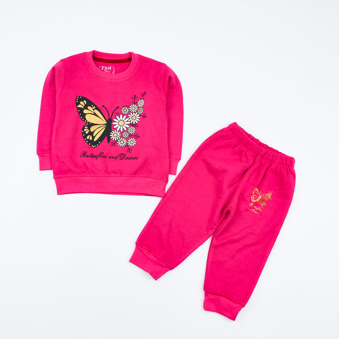 Butterfly Print Girl Track Suit Lounge Wear