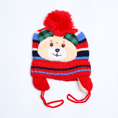 Teddy Bear Pom Pom Kids Beanie