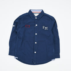 Boys Premium Quality 100% Cotton Full Sleeves Shirt with English Collar