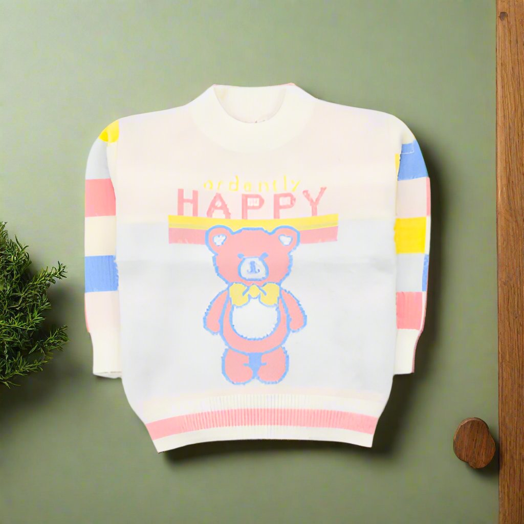 The Little Happy Teddy Bear Toddler Boys Girls Sweater