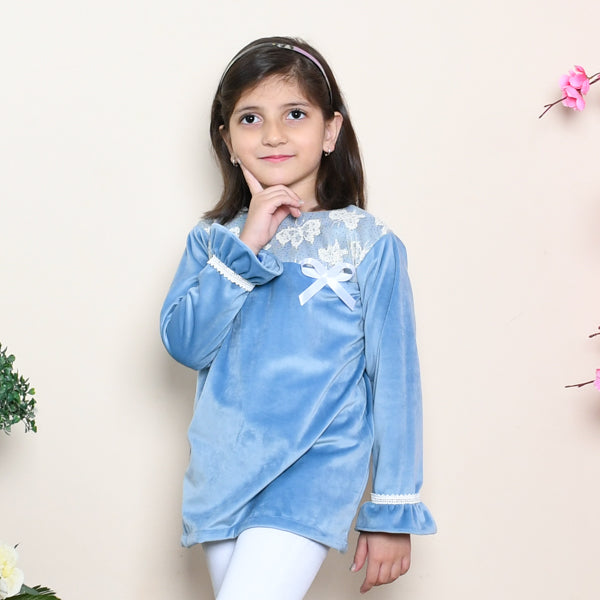 Butterfly Mesh Decor Girls top