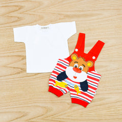 Little Bear 2 Piece Baby Boys Dungaree Shorts Shirt Dress
