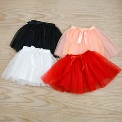 Mesh Ribbon Bow Summer Skirts