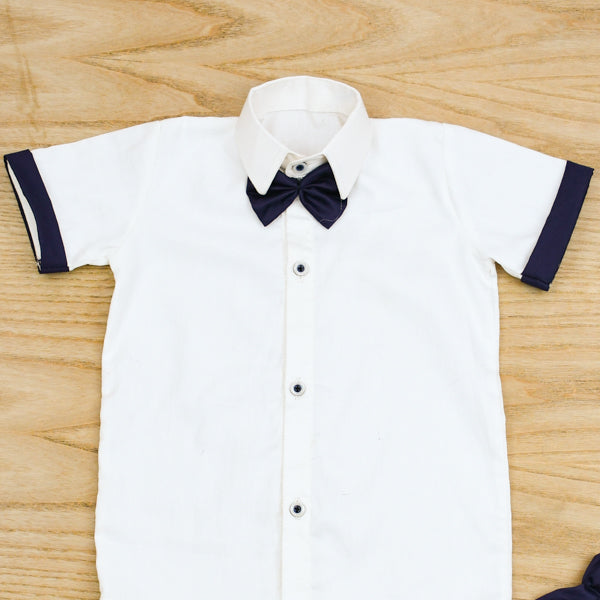 Shirt Shorts 2 Piece Boys Suspenders Dress