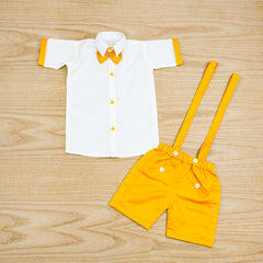 Shirt Shorts 2 Piece Boys Suspenders Dress