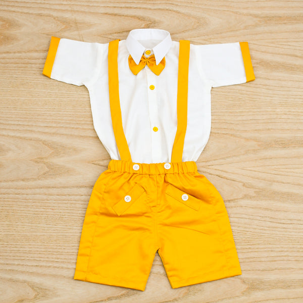 Shirt Shorts 2 Piece Boys Suspenders Dress