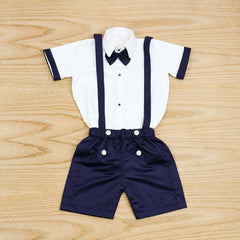 Shirt Shorts 2 Piece Boys Suspenders Dress