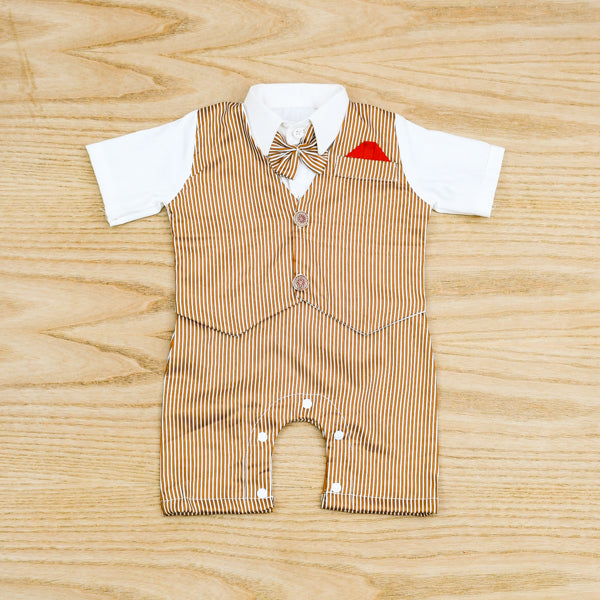 Boys Gentleman Bowtie Formal Romper