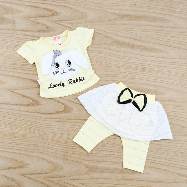 Lovely Rabbit Baby Girl 2 Piece Dress