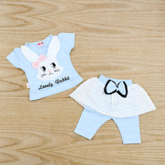 Lovely Rabbit Baby Girl 2 Piece Dress