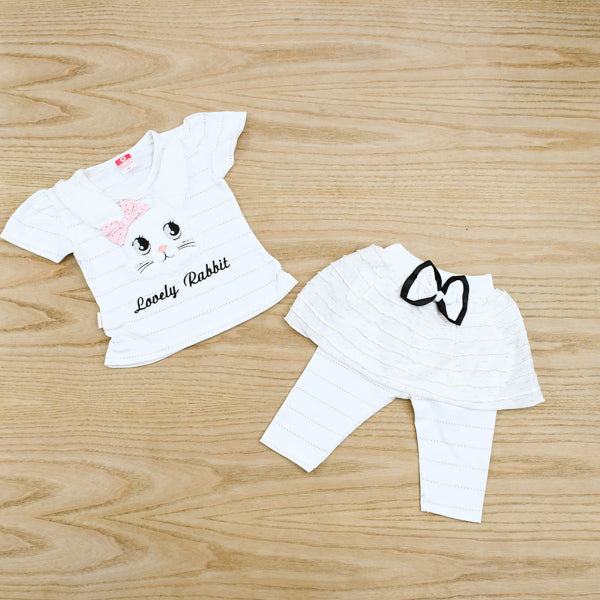 Lovely Rabbit Baby Girl 2 Piece Dress