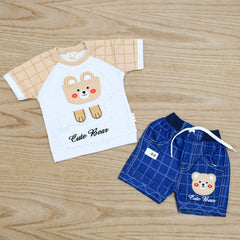 Little Bear 3 Piece Baby Boys Shirt Shorts Cap Dress