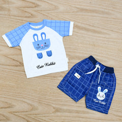 Little Bunny 3 Piece Baby Boys Shirt Shorts Cap Dress
