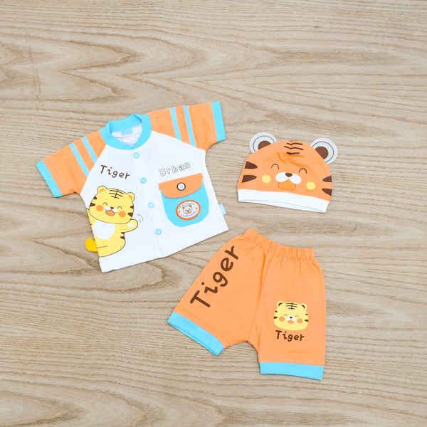 Little Tiger 3 Piece Baby Boys Shorts Shirt Cap Dress